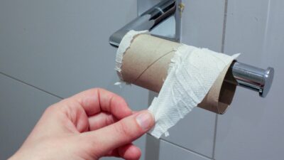 En rulle utan toalettpapper